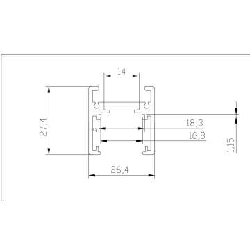 Black Surface Mounted magnet Track Rail System